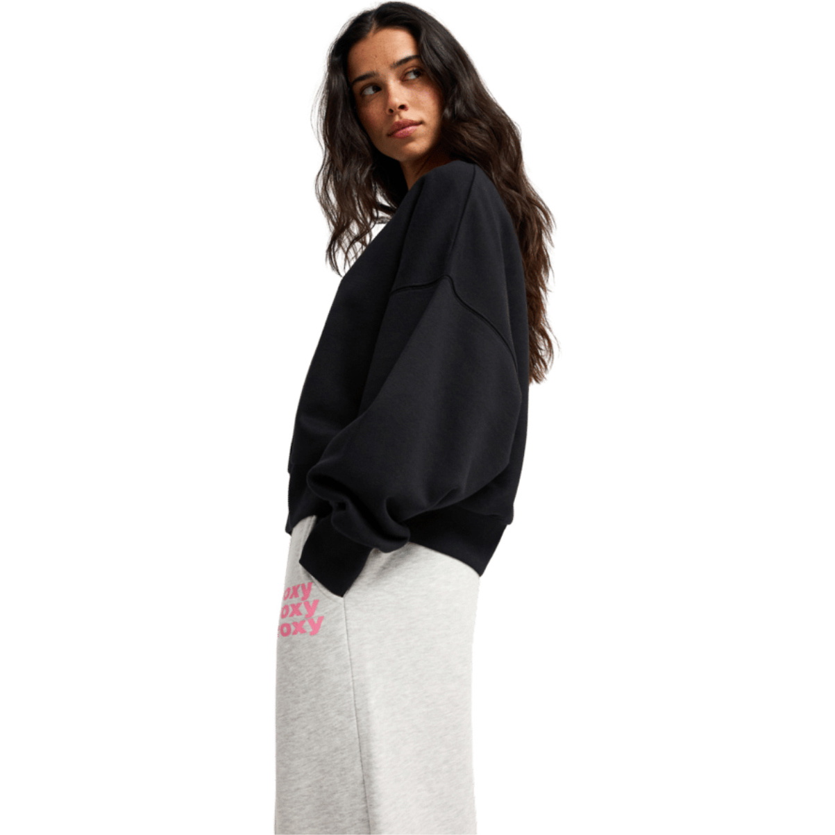 2026 Roxy Womens Solar Rush Relaxed Sweatshirt ERJFT05138 - Anthracite